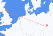 Flyg från Newcastle upon Tyne, England till Kraków, Polen