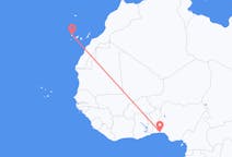Vols depuis la ville de Lagos vers la ville de Santa Cruz de La Palma