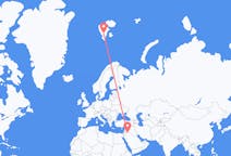 Vluchten van Turaif, Saoedi-Arabië naar Spitsbergen, Spitsbergen en Jan Mayen