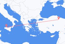 Fly fra Amasya til Palermo