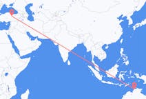 Flyrejser fra Darwin, Australien til Sivas, Tyrkiet