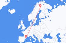 Vols de Pajala, Suède pour Barcelone, Espagne