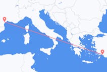 出发地 法国来自阿斯匹兰目的地 土耳其达拉曼的航班