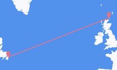 出发地 加拿大聖約翰前往苏格兰的柯克沃尔的航班