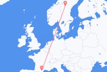 Flights from Carcassonne, France to Östersund, Sweden