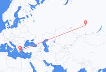 Fly fra Krasnojarsk til Athen