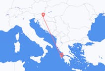 Vluchten van Zagreb, Kroatië naar Zakynthos-eiland, Griekenland