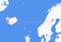 Vluchten van Lycksele naar Reykjavík