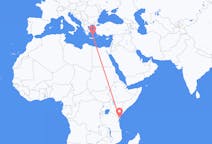 Flights from Ukunda, Kenya to Santorini, Greece