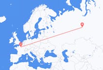 Flyg från Khanty-Mansiysk till Paris