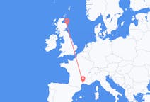 Flyg från Aberdeen, Skottland till Montpellier, Frankrike