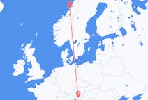 出发地 挪威出发地 勒尔维克目的地 斯洛文尼亚卢布尔雅那的航班