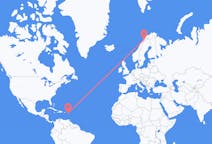 Flyreiser fra Saint Kitts, Saint Kitts og Nevis til Narvik, Norge