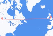 Flyg från Regina, Saskatchewan, Kanada till Birmingham, England