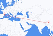 出发地 印度迪布鲁加尔目的地 西班牙巴塞罗那的航班