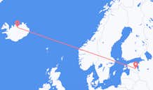 Vluchten van Akureyri, IJsland naar Tartu, Estland