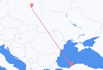 Flyg från Warszawa, Polen till Zonguldak, Turkiet