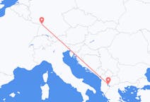 Flüge von Ohrid, Nordmazedonien nach Karlsruhe, Deutschland