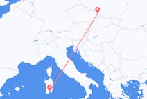 Flyreiser fra Ostrava, Tsjekkia til Cagliari, Italia
