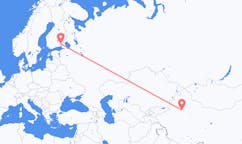 Flights from Korla, China to Lappeenranta, Finland