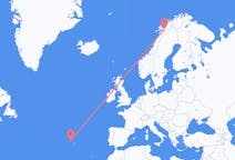 Vols depuis la ville de Terceira vers la ville de Narvik