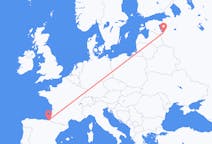Fly fra Pskov til San Sebastián