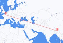 Flyreiser fra Jorhat, India til Paris, Frankrike