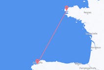 Vluchten van A Coruña naar Brest