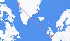 Fly fra Upernavik til Nantes
