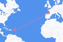 从圣基茨和尼维斯出发圣基茨岛目的地 西班牙桑坦德的航班