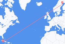 ケイマン諸島のから グランドケイマン、スウェーデンのへ シェレフテオフライト