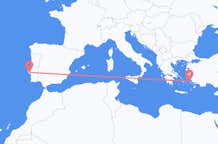 ギリシャのレロス島からから、ポルトガルのリスボンまでのフライト