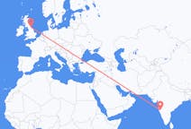 Flights from Kolhapur, India to Durham, England, the United Kingdom