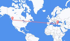 Flyrejser fra Victoria, Canada til Mytilini, Grækenland