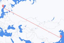 出发地 中国泰州市目的地 瑞典于默奥的航班