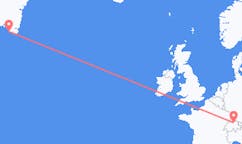 Flyg från Zürich, Schweiz till Nanortalik, Grönland
