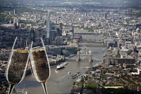 35 minutters London Sightseeing-flyvning for 2 med champagne