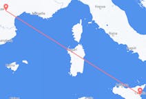 Flyrejser fra Castres, Frankrig til Catania, Italien