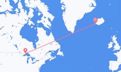 Flyrejser fra Thunder Bay, Canada til Reykjavík, Island