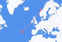 Vols depuis la ville de Terceira vers la ville de Molde