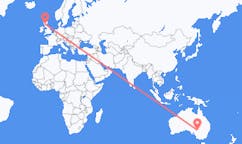 Flyg från Broken Hill, Australien till Glasgow, Skottland
