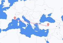 出发地 土耳其出发地 開塞利目的地 法国土伦的航班
