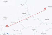 Flyreiser fra Stuttgart, Tyskland til Lodz, Polen
