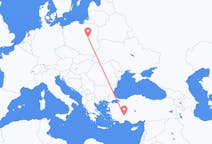 Flights from Isparta, Turkey to Warsaw, Poland