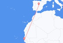 Flights from from Banjul to Madrid