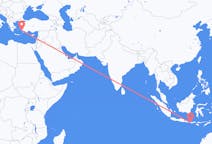 Flyreiser fra Praya, Lombok, Indonesia til Kos, Hellas