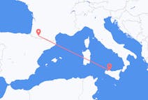 Flyrejser fra Palermo, Italien til Lourdes, Frankrig