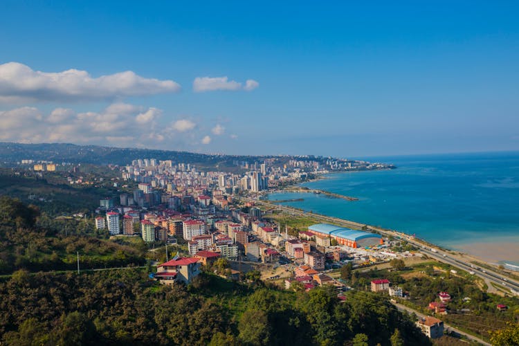 Photo of View of Trabzon Yomra district from above.