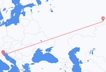 Fly fra Kurgan, Kurgan Oblast til Rimini
