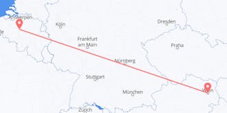 Flights from Austria to Belgium